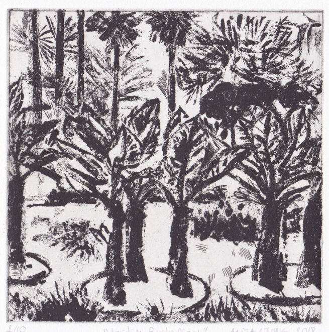 Jardim Burle Marx - Eau-forte sur cuivre