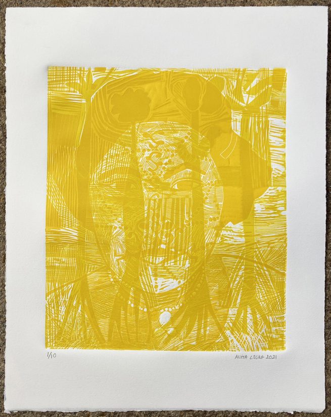 Femme arbre, gravure sur bois et sur lino – Image 2