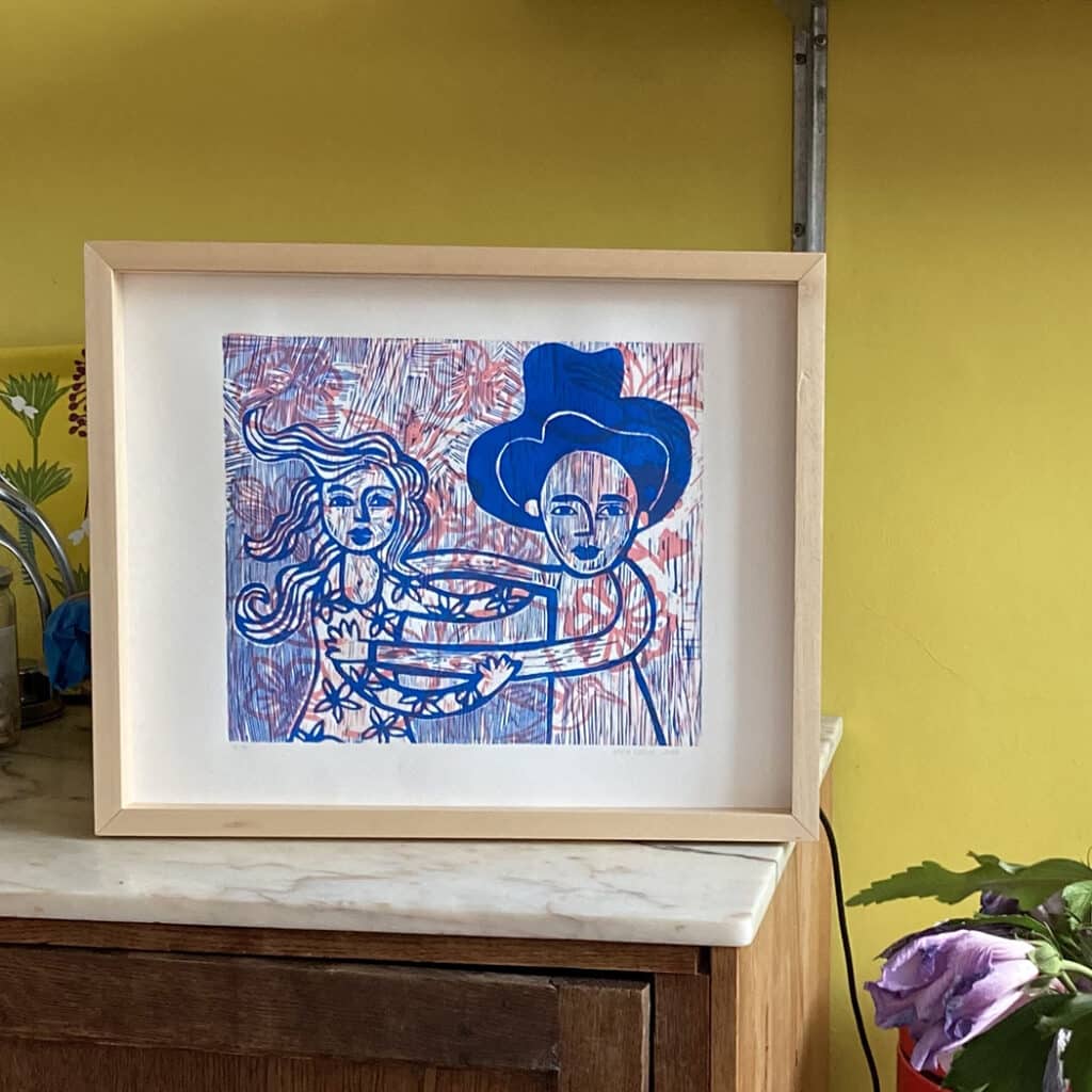 Barras do rio, gravure sur bois