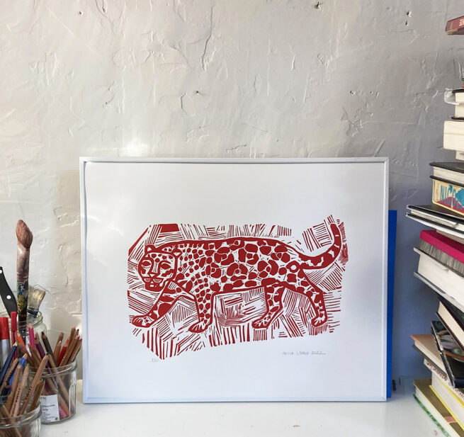 Un jaguar, linogravure – Image 2