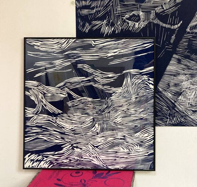 Rochers 2, module 7, gravure sur bois – Image 2
