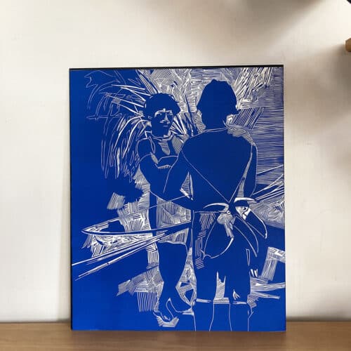 Indigènes avec toucan, linogravure - Image 4